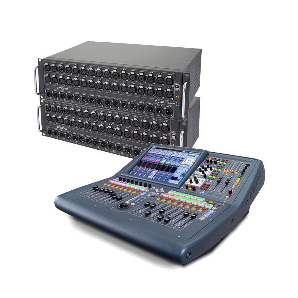 Mesa de mezclas Midas PRO1 + 2 Stage Rack DL 40CH  Black Audio - Alquiler  de Equipos de Sonido e Iluminación
